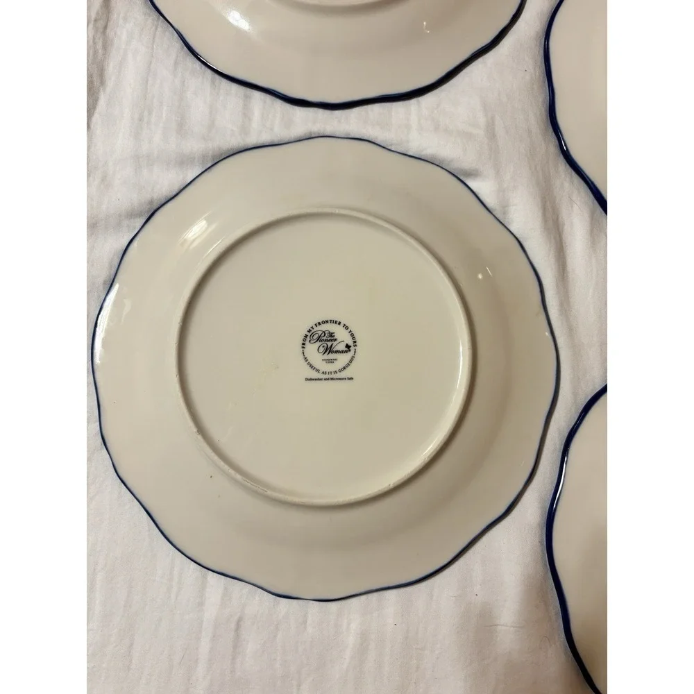 The Pioneer Woman Set of 4 Heritage Floral Ceramic Dinner Plates